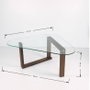 Hanah Home Mesa de centro Cam Orta S302 en Nogal